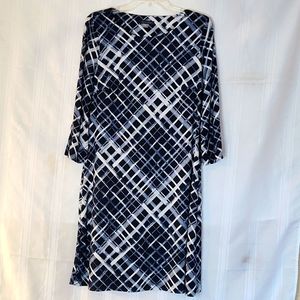 Tommy Hilfiger Navy and White Midi Dress